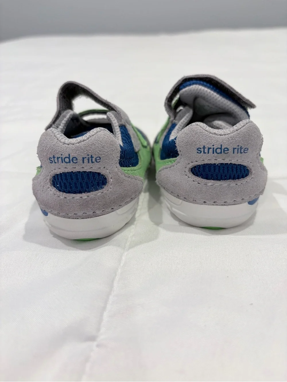 Stride Rite Blue & Green Baby Sneakers